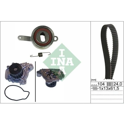 Bilde av INA 530 0314 30 vannpumpe + Registerreimsett med HONDA: CRX 3