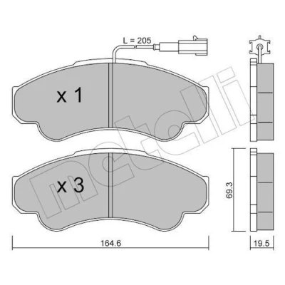 Bilde av Bremseklosser sett METELLI 22 0326 0