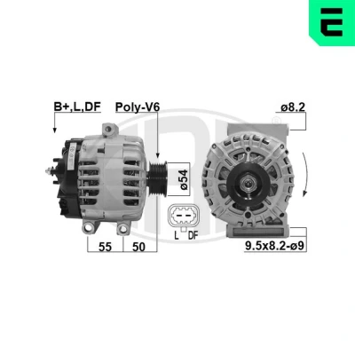 Bilde av ERA 209012A Dynamo 14V 140A OPEL: Insignia A Sports Tourer, Meriva B, Sedan