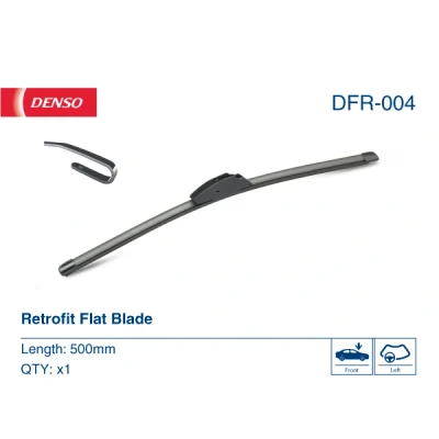 Bilde av Vindusvisker Denso Flat DFR 004 Rammeløs BMW: X3, 3 Touring, Sedan, TOYOTA: Yaris I Hatchback, Proace Varebil / Stasjonsvogn, HONDA: CIVIC 9