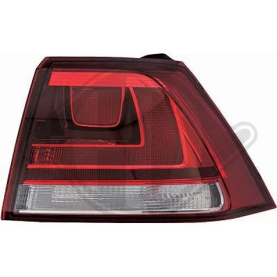 Bilde av DIEDERICHS 2216094 Baklykter høyre ytre del W21W tonet VOLKSWAGEN: Golf 7