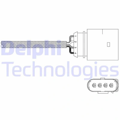 Bilde av DELPHI ES20338 12B1 Lambdasonde planarsonde, oppvarmet AUDI: A4 B7 Avant, A8 D3, A6 C5 VOLKSWAGEN: Golf 4, New Beetle Hatchback