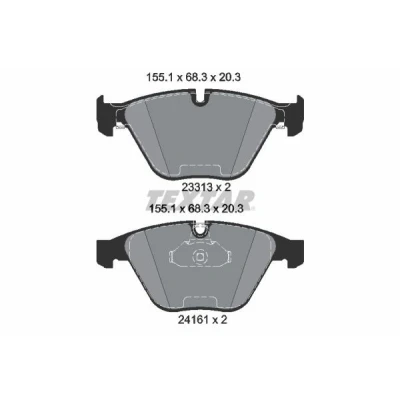 Bilde av TEXTAR 2331303 Bremseklosser ikke klargjort for slitasjeindikator BMW: 3 Touring, Sedan, 5 Sedan