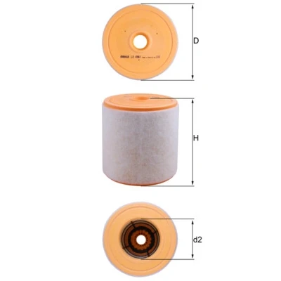 Bilde av MAHLE ORIGINAL LX 4961 Luftfilter 177 172 Filterinnsats