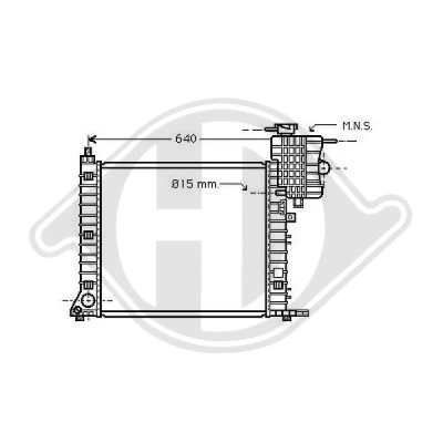 Bilde av DIEDERICHS DCM2402 Radiator 570 558 26 Climate MERCEDES BENZ: Vito Minibuss