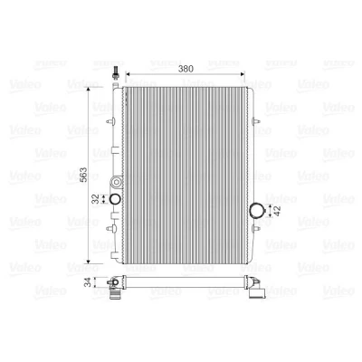 Bilde av VALEO 732906 Radiator Aluminium 379 563 27 Kjøleribber satt sammen mekanisk PEUGEOT: 206 Hatchback