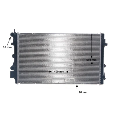 Bilde av MAHLE ORIGINAL CR 1559 000S Radiator 650 398 26 Kjøleribber loddet SKODA: Fabia 2