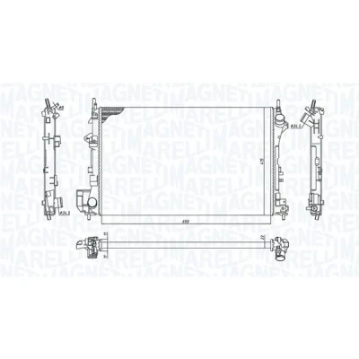 Bilde av MAGNETI MARELLI 350213185700 Radiator 648 414 23 Kjøleribber satt sammen mekanisk OPEL: Vectra C CC, Caravan, HYUNDAI: Grand Santa Fé