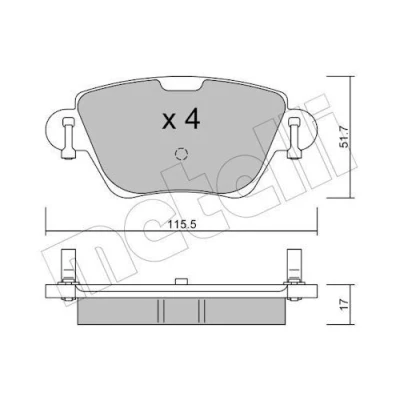 Bilde av Bremseklosser sett METELLI 22 0319 0