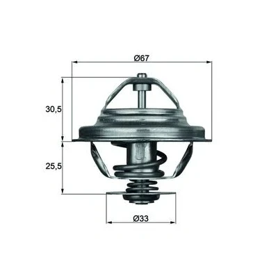 Bilde av MAHLE ORIGINAL TX 27 71D Termostat 71 67 med tetning BMW: 3 Coupé, Sedan, 5 Sedan