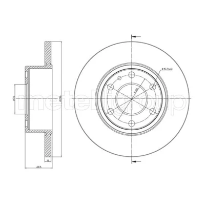 Bilde av METELLI Bremseskive IVECO: DAILY 4 Kasten/Kombi, 296,0mm 16,0mm 6 fullt ut 23 1038C Bremseskiver, Skivebremser