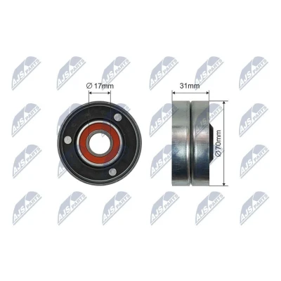 Bilde av Strammerull, kilerem med ribber, land rover discovery iii, iv, range sport i, 4H2Q 19A216 AE, AF, PQH500060,