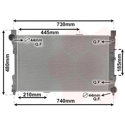 Bilde av VAN WEZEL 30002286 Radiator Aluminium 650 410 25 med oljekjøler Kjøleribber loddet MERCEDES BENZ: CLK Coupé