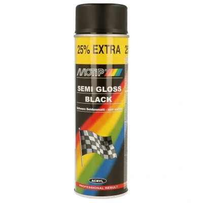 Bilde av Svart spraymaling høyglans Motip semi gloss 500ml, Universal