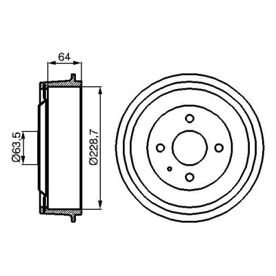 Bilde av BOSCH 0 986 477 012 Bremsetrommel 273 bakaksel FORD: Sierra Mk2 Sedan