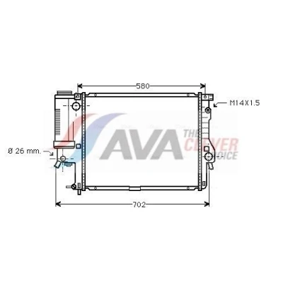Bilde av PRASCO BWA2186 Radiator Aluminium 518 438 34 Kjøleribber loddet BMW: 5 Sedan, Touring