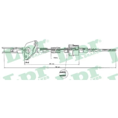 Bilde av LPR C0423C Koplingskabel FIAT: 500 Hatchback