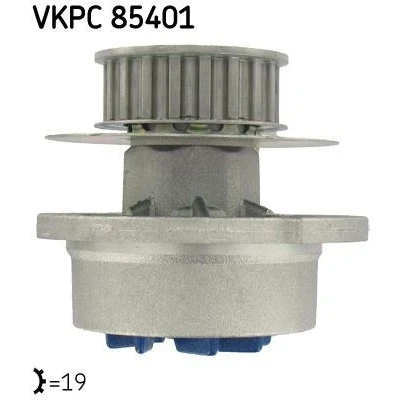 Bilde av SKF VKPC 85401 Vannpumpe 19 med tetning Metall for tannremdrift OPEL: Vectra A Sedan, Ascona C Sedan