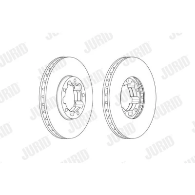 Bilde av JURID 569231J Bremseskiver 276 28 5 ventilert oljet uten skruer RENAULT TRUCKS: Maxity