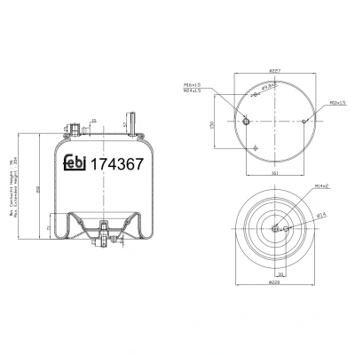Bilde av FEBI BILSTEIN 174367 Fjærbelg, luftfjæring