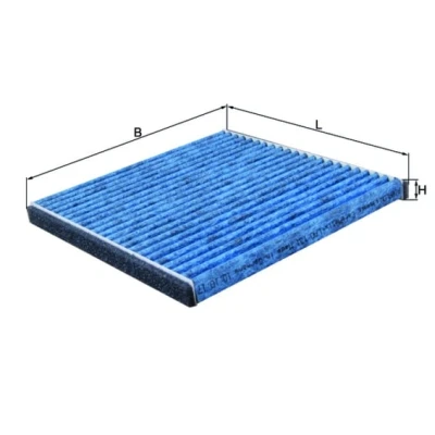 Bilde av MAHLE ORIGINAL LAO 131 Kupéfilter Karbonfilter, med antiallergisk virkning, antibakteriell effekt 215,0 214 19,0 CST4624