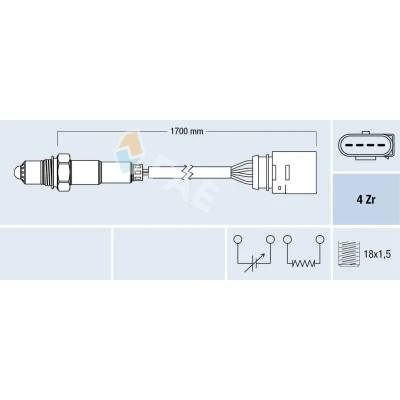 Bilde av FAE 77147 Lambdasonde etter katalysator diagnosesonde