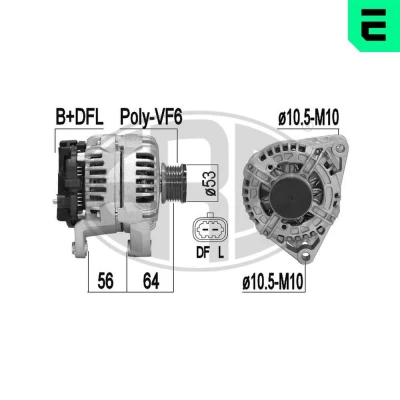 Bilde av ERA 209374A Dynamo 14V 120A OPEL: Meriva B