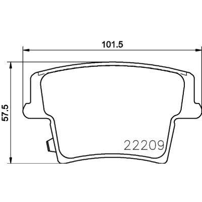 Bilde av HELLA 8DB 355 039 291 Bremseklosser med akustisk slitasjevarsel tilbehør DODGE: Challenger Coupé