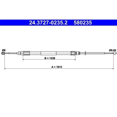 Bilde av ATE 24.3727 0235.2 Bremsekabel 1613 BMW: X3