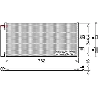 Bilde av DENSO DCN33016 Kondensator med tørker R 134a