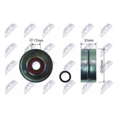 Bilde av Strammerull, kilerem med ribber, toyota camry sedan, 166200H020, 16620 0H020, 166200H021, 0H021, 1662028040, 28040, 16620280