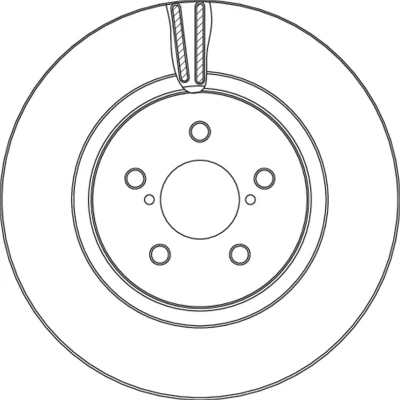 Bilde av TRW Bremseskive SUBARU: XV II 24mm 5 100mm ventilert spraylakkert DF6851 26300FL010 Bremseskiver, Skivebremser