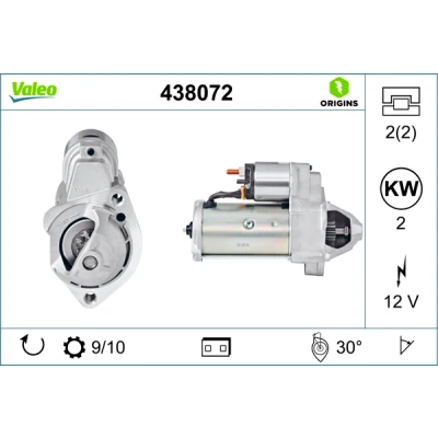 Bilde av VALEO NEW ORIGINAL PART 438072 Starter 12 2 10 AUDI: A4 B7 Avant, A6 C6 C5 VOLKSWAGEN: TRANSPORTER 4 Bus, Passat B5 GP Stasjonsvogn