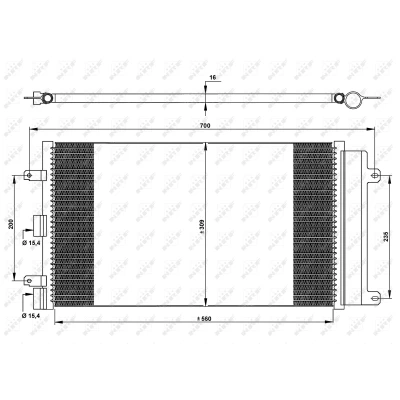 Bilde av NRF EASY FIT 35752 Kondensator med tørker, tetningsring 15,4 Aluminium 562