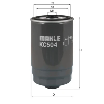 Bilde av MAHLE ORIGINAL KC 504 Drivstoffilter Påskruingsfilter KIA: SORENTO 2, HYUNDAI: Grand SANTA Fé, FE 3
