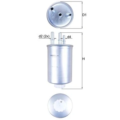 Bilde av MAHLE ORIGINAL KL 505 Drivstoffilter ledningsfilter 10 9,9 SSANGYONG: Rexton / 2, Rodius I, Actyon Sports I Pick up
