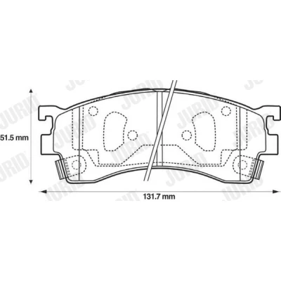 Bilde av JURID 572434J Bremseklosser med akustisk slitasjevarsel uten tilbehør MAZDA: 323 F 6, 626 III Stasjonsvogn, V Hatchback