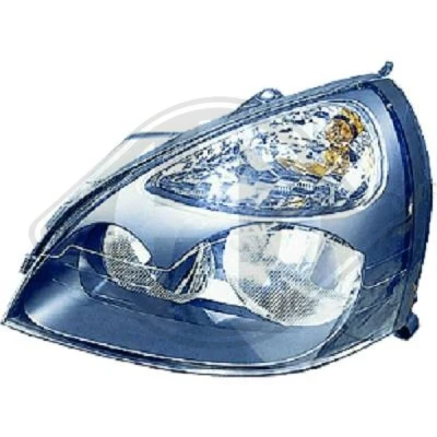 Bilde av DIEDERICHS 4413182 Frontlykter høyre H7, H7/H1, H1 svart RENAULT: CLIO 2