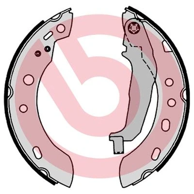 Bilde av BREMBO S 56 551 Bremsesko 180 27 med håndbremsarm