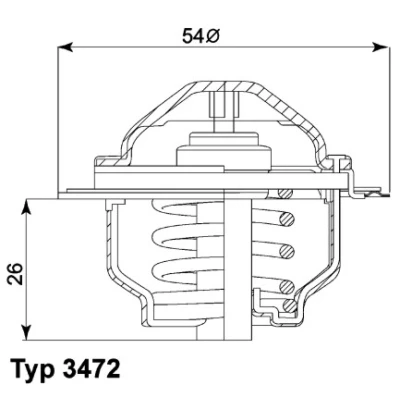 Bilde av WAHLER 3472.87D Termostat 87 med tetning VOLKSWAGEN: Multivan 5 (7HM, Passat B6 Variant, Tiguan I, AUDI: A4 B7 Avant, A6 C6 Sedan