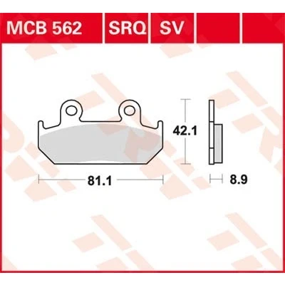 Bilde av TRW Sinter Street MCB562SV Bremseklosser
