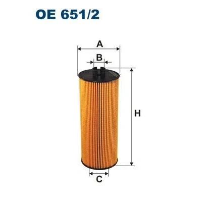 Bilde av FILTRON OE 651/2 Oljefilter Filterinnsats MERCEDES BENZ: UNIMOG, ATEGO 2