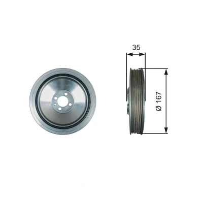 Bilde av GATES FleetRunner Micro V Kit TVD1135 Remskive Veivaksel 167 uten tilbehør OPEL: Astra H Caravan, Vectra C CC, Caravan