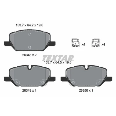 Bilde av TEXTAR 2634802 Bremseklosser med akustisk slitasjevarsel tilbehør OPEL: Insignia B Sports Tourer, Grand Sport