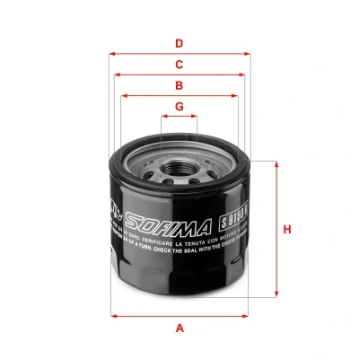 Bilde av SOFIMA S 9150 R Oljefilter M 20 X 1,5 med en retursperreventil Påskruingsfilter ALFA ROMEO: 156 Sportwagon, GTV, 166, FIAT: Barchetta, Doblo I Cargo