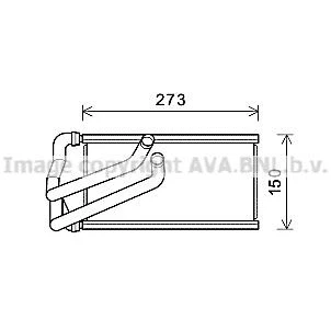 Bilde av PRASCO CR2033 Radiator Aluminium 665 328 36 Kjøleribber loddet