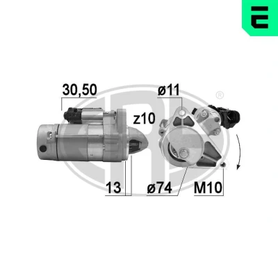 Bilde av ERA 220928A Starter 12 2 10 TOYOTA: Yaris II Hatchback, Auris Corolla X Sedan