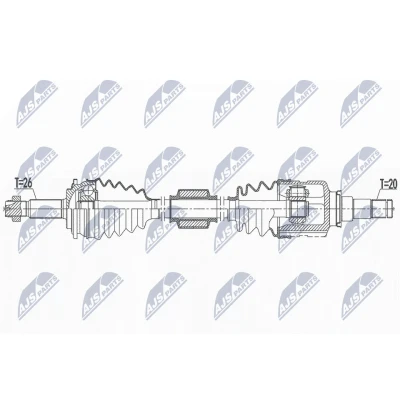 Bilde av Drivaksel toyota Yaris (_p13_), Framaksel høyre, yaris, 434100D401, 434100D660