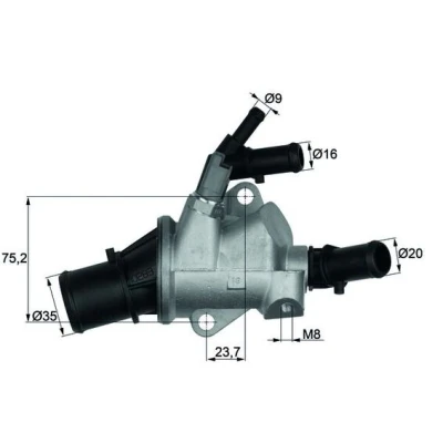 Bilde av MAHLE ORIGINAL TI 148 88 Termostat ALFA ROMEO: 159 Sportwagon, FIAT: Croma II Stasjonsvogn