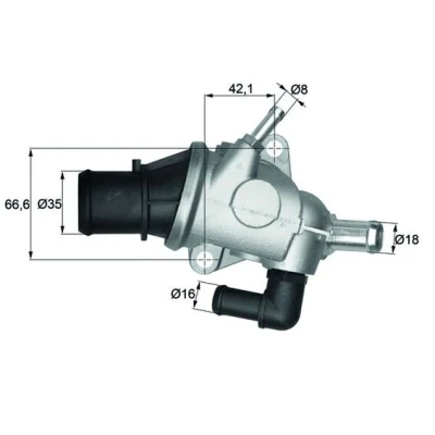 Bilde av MAHLE ORIGINAL TI 125 88 Termostat uten pakning ALFA ROMEO: 156 Sportwagon